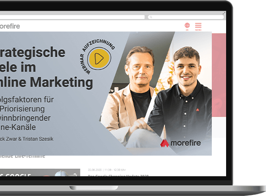 Webinar-Aufzeichnung über strategische Ziele im Online Marketing mit Nick Zwar und Tristan Szesik