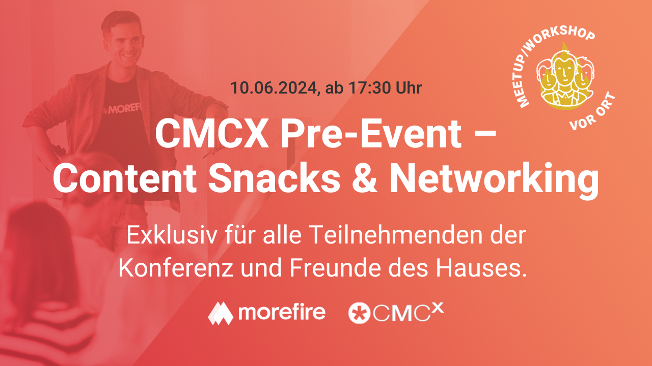 CMCX Pre-Event – Content Snacks & Networking