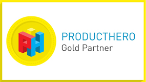 Abzeichen von ProductHero Gold Partner, das eine Partnerschaft mit hoher Expertise darstellt