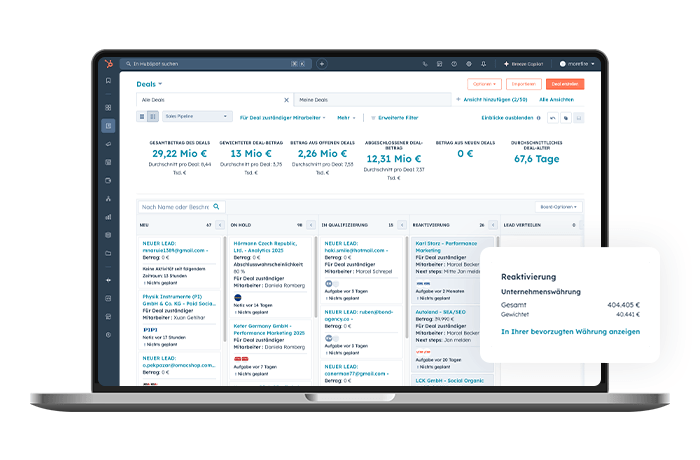 Konzeption der Datenmigration und Erstellung der Sales-Prozesse