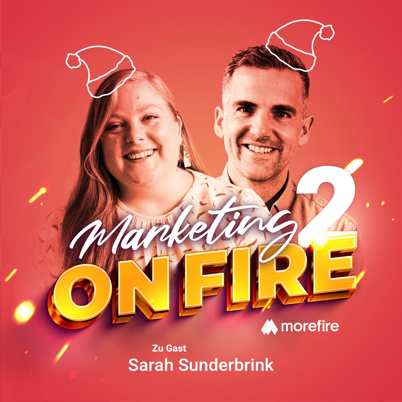 Podcast Cover einer Adventskalender Folge mit Host und Sarah Sunderbrink