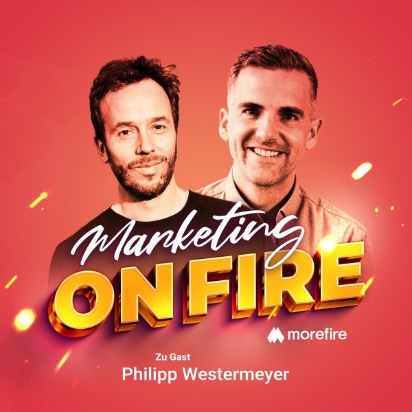 Marketing on Fire Podcast Cover mit Robin und Philipp