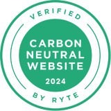 Carbon Neutral Website Badge von morefire, zeigt klimaneutrale Website