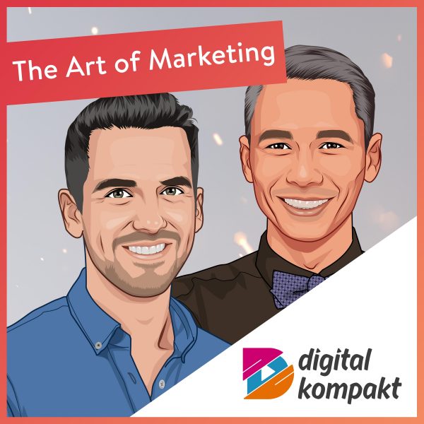 Robin Heintze und Ben Harmanus auf dem Podcast-Cover von "The Art of Marketing"