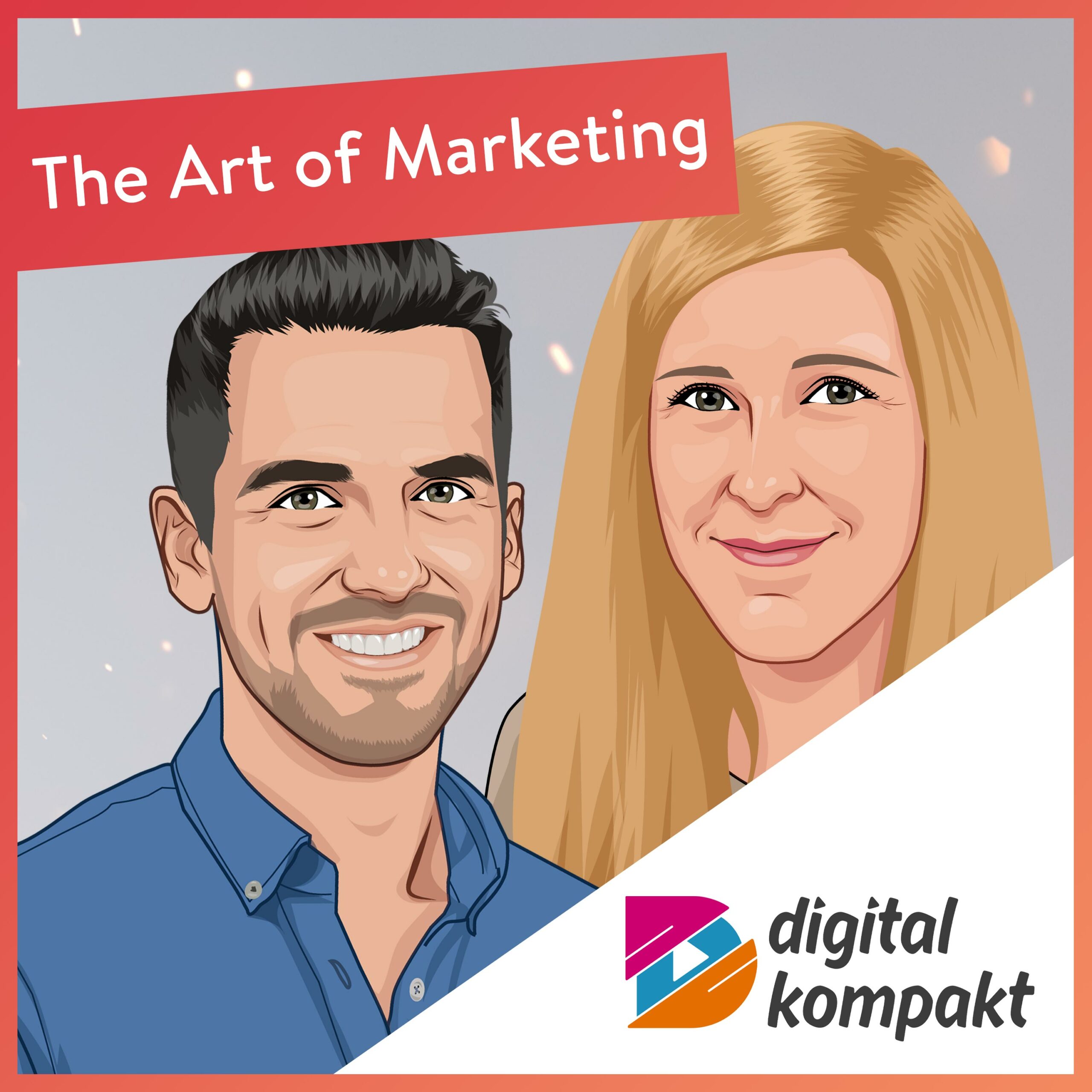 Illustration von Britta-Kristin Agel im Podcast 'The Art of Marketing' von Digital Kompakt