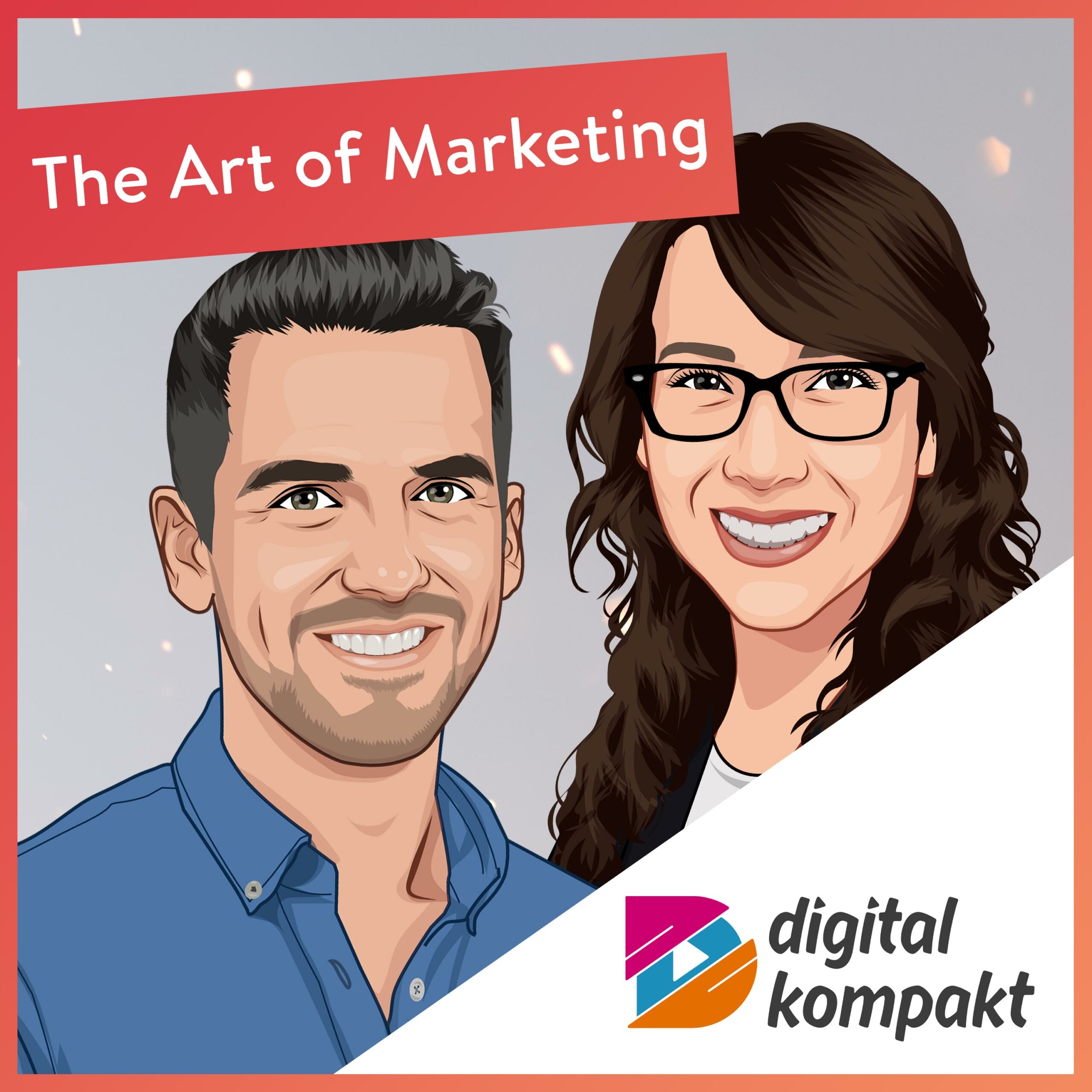 Illustration von Valeria Khalifeh im Podcast 'The Art of Marketing' von Digital Kompakt"