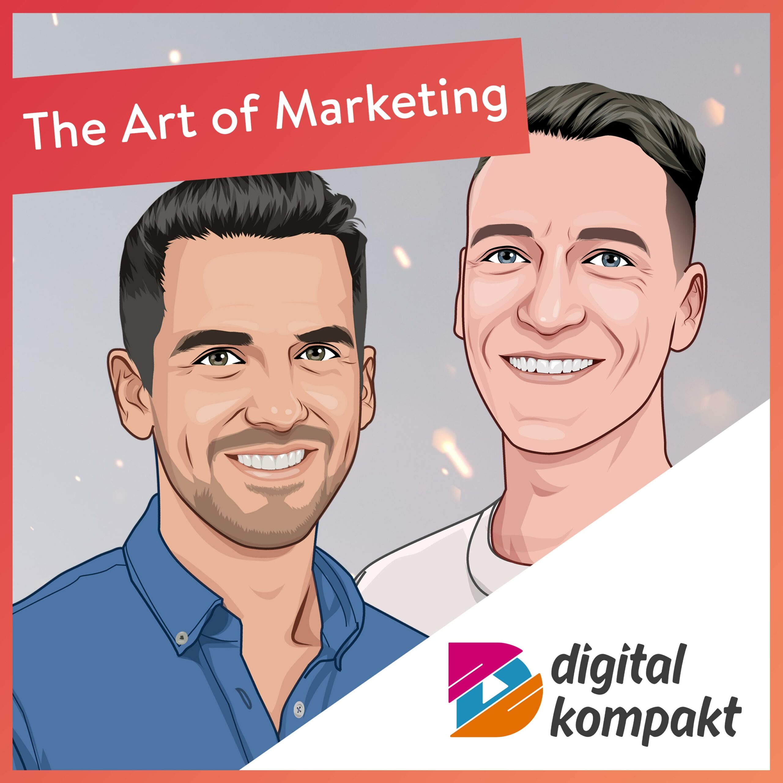 Illustration von Marcel Schrepel im Podcast 'The Art of Marketing' von Digital Kompakt