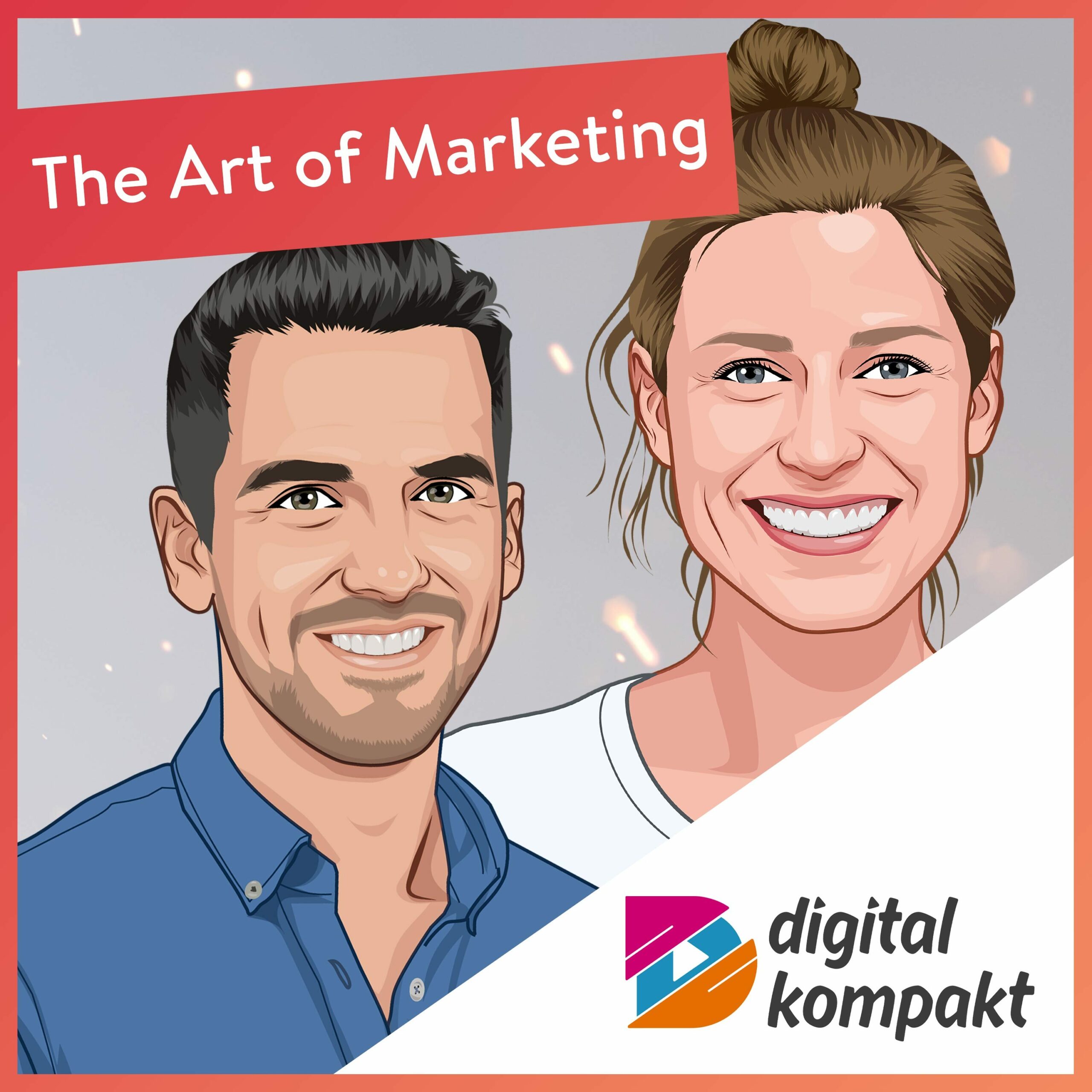 Illustration von Theresa Offenbeck im Podcast 'The Art of Marketing' von Digital Kompakt