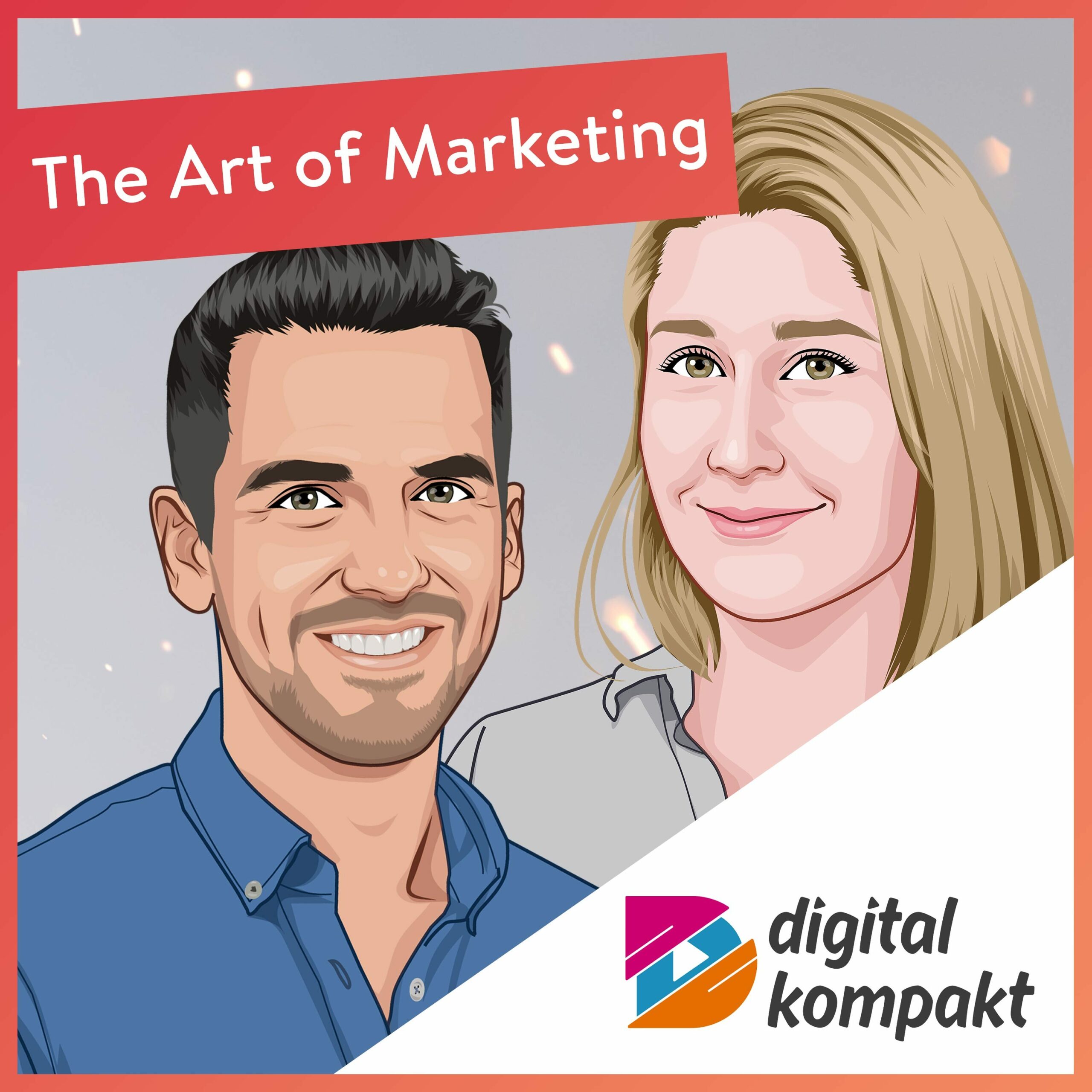 Illustration von Sabrina Nicodem im Podcast 'The Art of Marketing' von Digital Kompakt