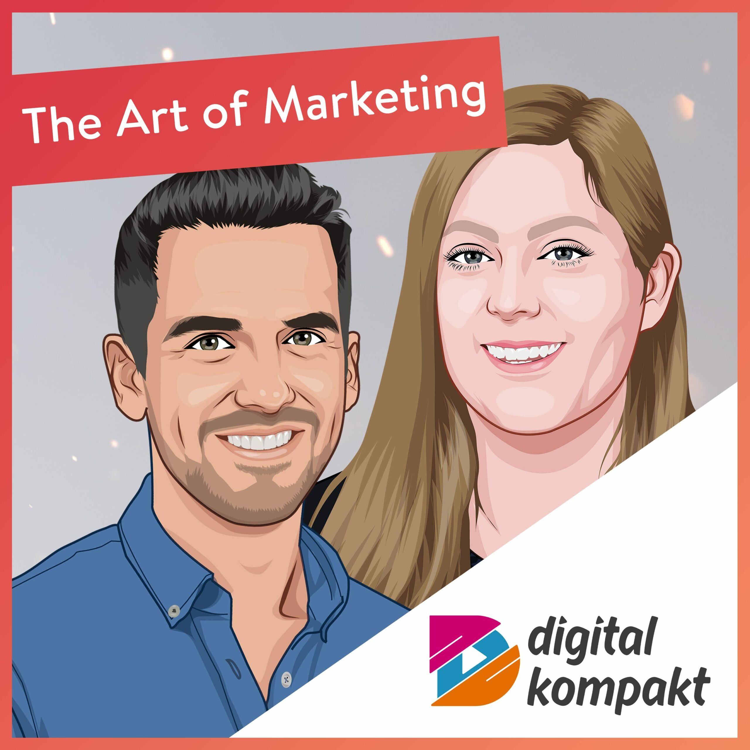 Illustration von Sarah Sunderbrink im Podcast 'The Art of Marketing' von Digital Kompakt